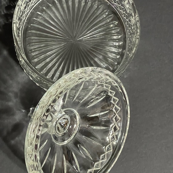 Vtg Indian Clear Glass Princess Pattern Candy Dish - Picture 7 of 8